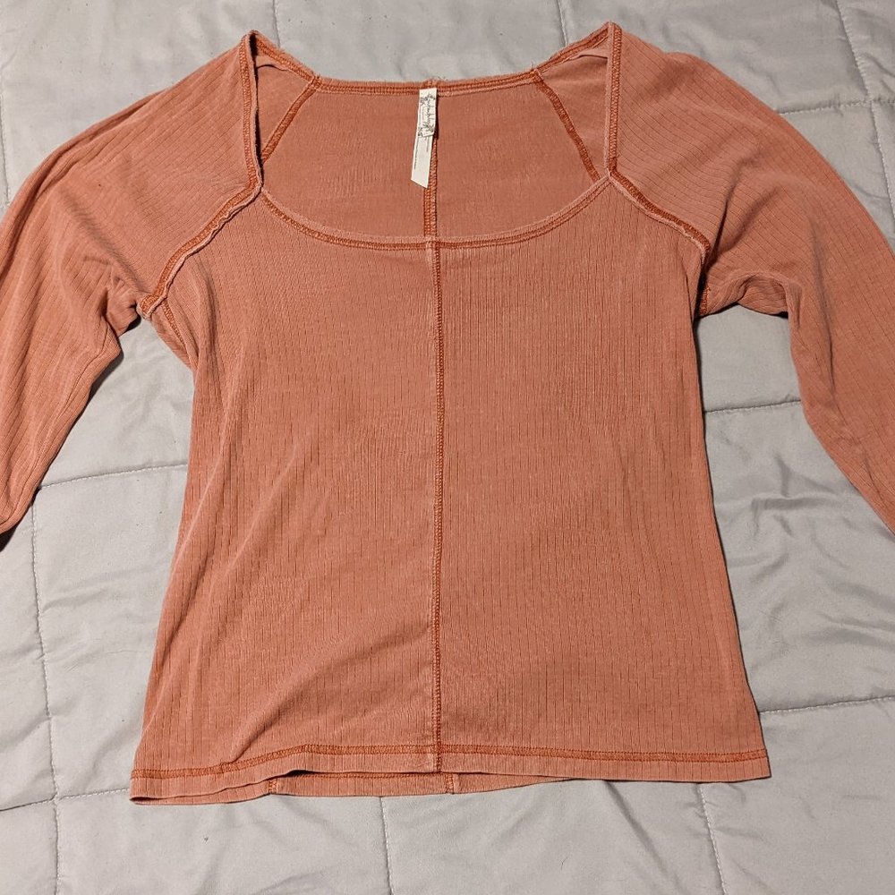 Free People Salmon Top
